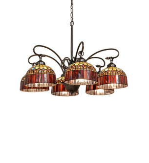 Tiffany Candice Six Light Chandelier in Mahogany Bronze Mahogany Bronze (57|285499)