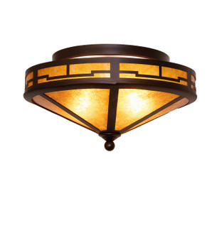 Bungalow Two Light Flushmount in Mahogany Bronze (57|280618)