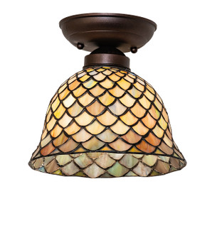 Tiffany Fishscale LED Flushmount in Mahogany Bronze (57|275508)