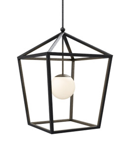 Denison One Light Lantern in Black / Frosted White (142|95000024)