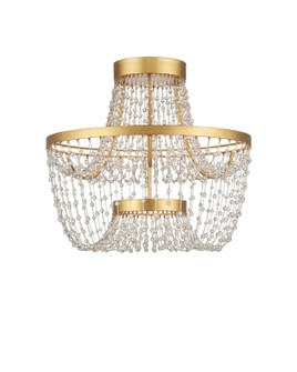 Mademoiselle LED Semi-Flush Mount in Clear/Contemporary Gold Leaf/Contemporary Gold (142|90001327)