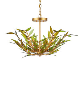 Babylon Six Light Pendant in Green/Contemporary Gold Leaf/Contemporary Gold (142|90001309)