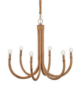 Samsara Six Light Chandelier in Natural/Saddle Tan (142|90001297)