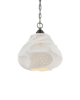 Wintershall One Light Pendant in White/Antique Brushed Nickel (142|90001283)