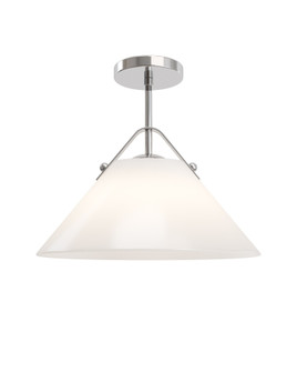 Bronwen One Light Pendant in Opaque White / Polished Nickel (142|90001280)