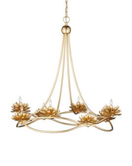 Cyrene Gold Chandelier Eight Light Chandelier in Gold Leaf (142|90001278)