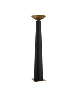 Calyx Torchiere LED Floor Lamp in Black/Antique Brass (142|80000167)