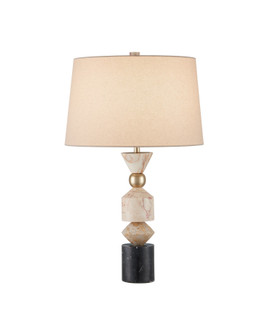 Seguso Table Lamp One Light Table Lamp in Natural / Black / Brass (142|60001047)