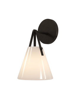 Bronwen One Light Wall Sconce in Opaque White / Oil Rubbed Bronze (142|58000074)