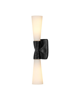 Burrows Two Light Wall Sconce in Opaque White / Oil Rubbed Bronze (142|58000066)