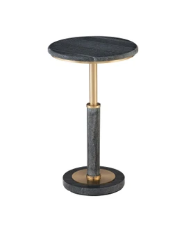 Miles Accent Table in Natural/Polished Brass (142|40000241)
