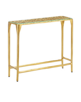 Honeycomb Console Table in Gold/Clear (142|40000232)