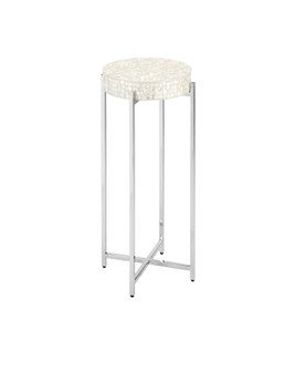 Gerri Dot Drinks Table in Natural / Polished Nickel (142|40000224)