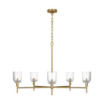 Hartley Five Light Chandelier in Burnished Brass (454|TFC1135BBS)