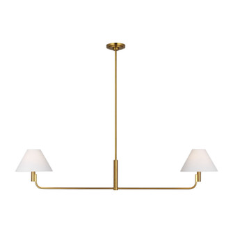 Colfax Two Light Linear Chandelier in Burnished Brass (454|SLC1022BBS)
