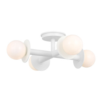 Nodes Four Light Semi-Flush Mount in Matte White (454|KF1034MWT)