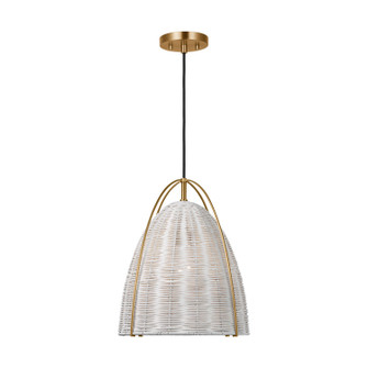 Norman One Light Pendant in Chalk Wicker (454|GLP1081SBCLW)
