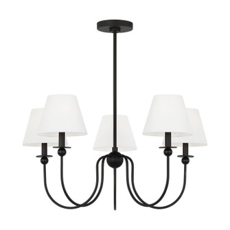 Elsay Five Light Chandelier in Midnight Black (454|DJC1255MBK)