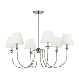 Elsay Six Light Chandelier in Brushed Nickel (454|DJC1246BS)