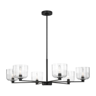 Lochdale Six Light Chandelier in Midnight Black (454|DJC1216MBK)
