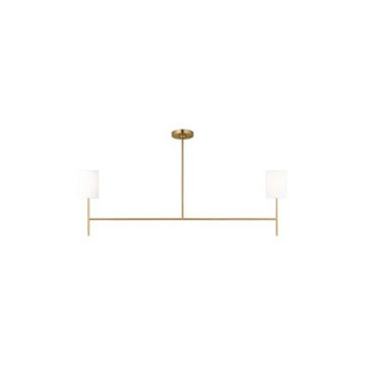 Key Two Light Linear Chandelier in Burnished Brass (454|BC1012BBS)