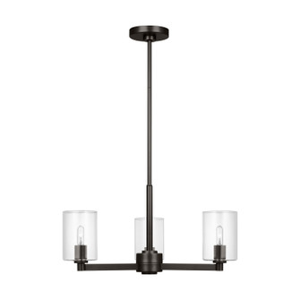 Fullton Three Light Chandelier in Midnight Black (454|3164203C112)