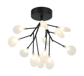 Hydrangea Bloom 12 Light Ceiling Mount in Matte Black (423|X69820MB)