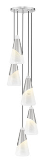 Aimie Five Light Chandelier in Brushed Nickel (224|828P75RBN)