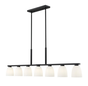 Naya Seven Light Linear Chandelier in Matte Black (224|75187LMB)