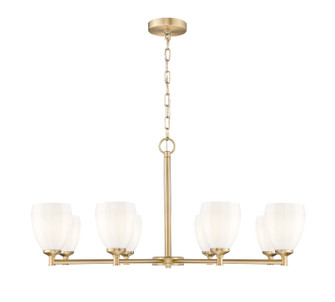 Oren Eight Light Chandelier in Modern Gold (224|70048MGLD)