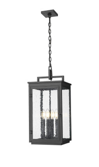 Hartwell Four Light Outdoor Chain Mount Ceiling Fixture in Sand Black (224|5019CHBBK)