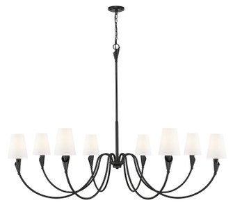 Claudelle Eight Light Chandelier in Matte Black (224|401465MB)