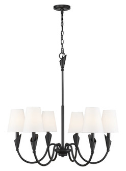 Claudelle Six Light Chandelier in Matte Black (224|401432MB)
