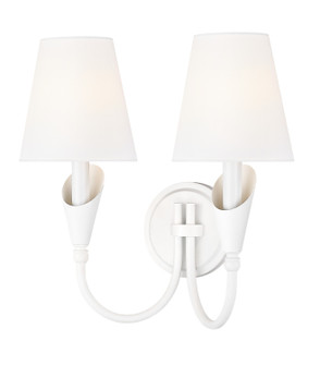 Claudelle Two Light Wall Sconce in Textured White (224|40142STW)
