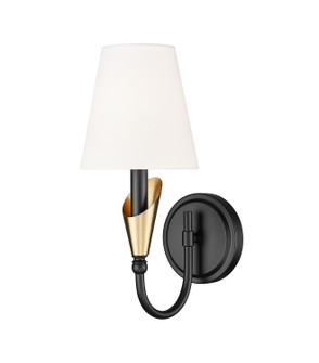 Claudelle One Light Wall Sconce in Matte Black + Modern Gold (224|40141SMBMGLD)