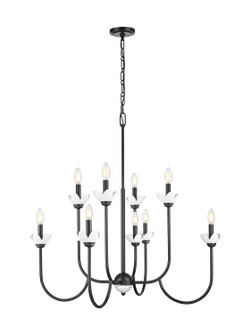 Allistair Eight Light Chandelier in Matte Black (224|3528MB)