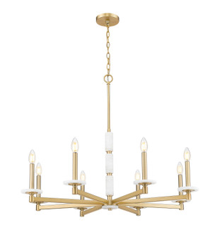 Kaden Eight Light Chandelier in Modern Gold (224|30458MGLD)