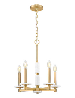 Kaden Five Light Chandelier in Modern Gold (224|30455MGLD)