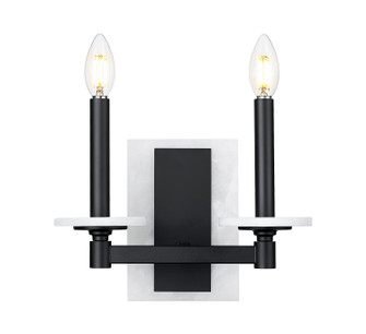 Kaden Two Light Wall Sconce in Matte Black (224|30452SMB)