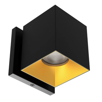 Zoron LED Wall Mount in Black/Gold (34|W4SNCSBKGL)