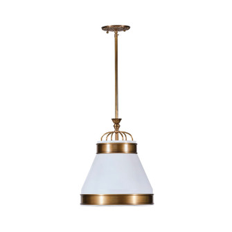 Savarin One Light Pendant in Heritage White/Heritage Bronze (137|549P01WHTBRZ)