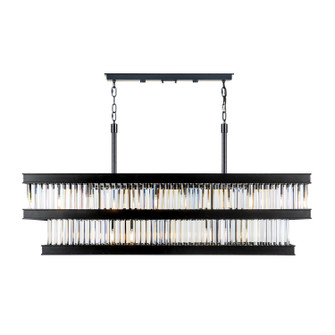 Double Take Six Light Linear Pendant in Heritage Black (137|546N06BLK)