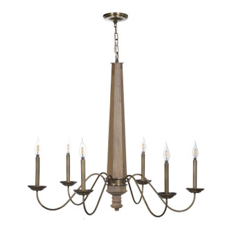 Dinner at Six Light Chandelier in Heritage Bronze (137|545C06BRZ)