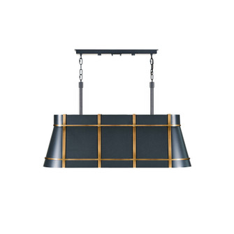Brasserie Four Light Linear Pendant in Blackened Zinc/Heritage Bronze (137|536N04ZNCBRZ)