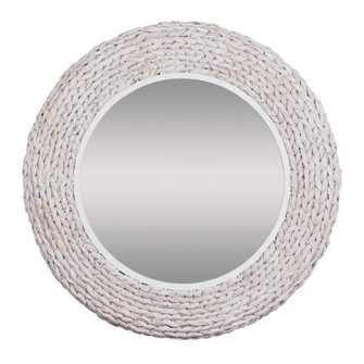 Athena Wall Mirror in Matte White/Whitewash Seagrass (137|457MI30MWW)