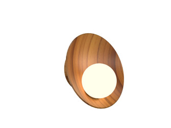 Oyster One Light Wall Lamp in Teak (486|421812)