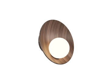 Oyster One Light Wall Lamp in American Walnut (486|421718)
