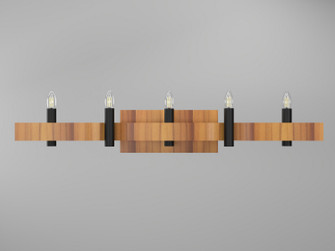 Flow Four Light Wall Lamp in Teak (486|421412)