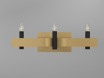 Flow Three Light Wall Lamp in Organic Gold (486|421249)