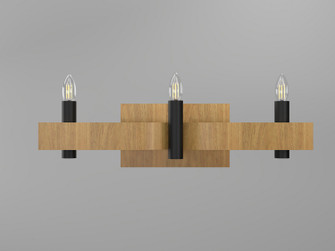 Flow Three Light Wall Lamp in Louro Freijo (486|421209)